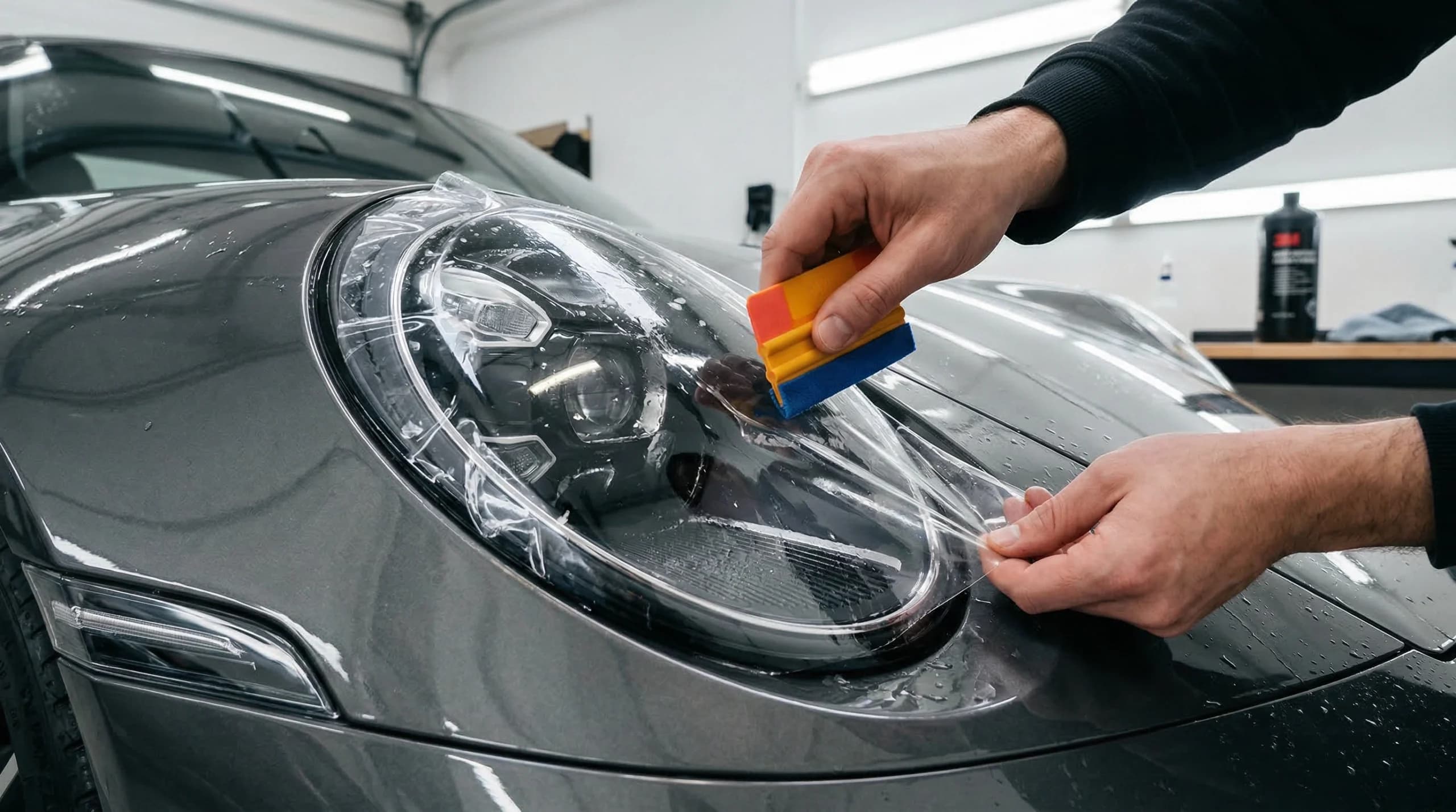 Application de film protecteur sur voiture