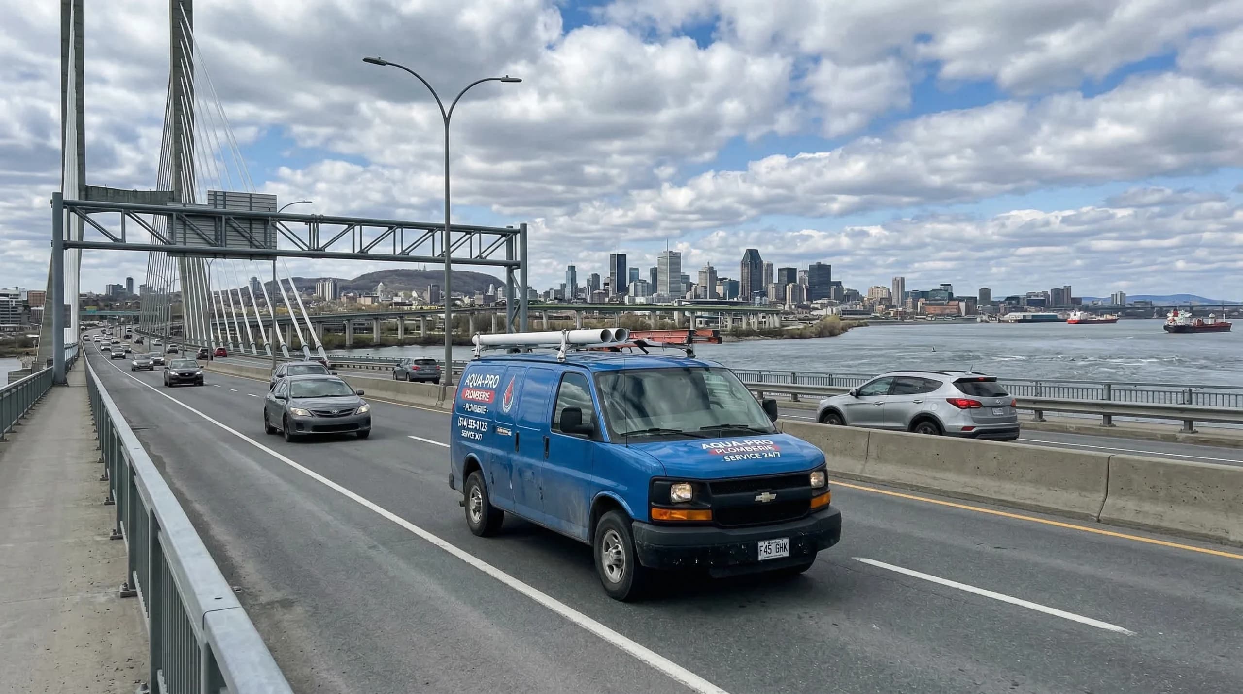 Pont avec vue sur la ville
